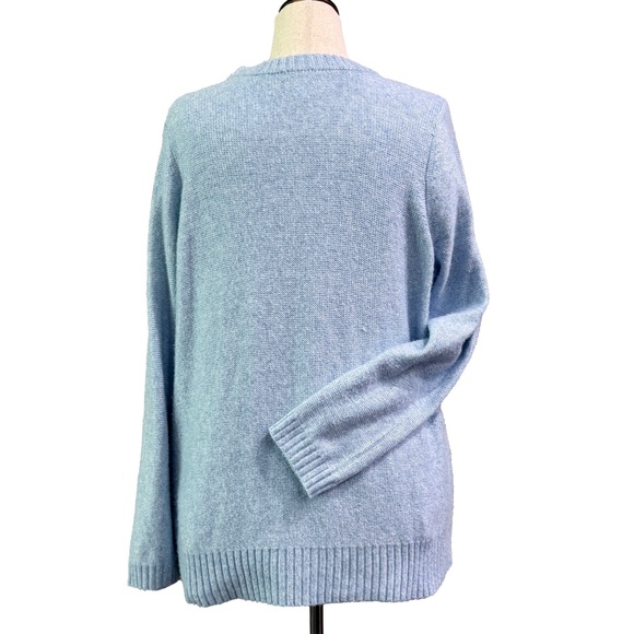 Plus Size 1X Croft & Barrow Cable Knit Crewneck Sweater — Light Blue - Picture 2 of 9